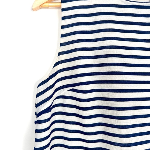 FRNCH sleeveless striped top with faux back buttons size Medium - Picture 3 of 13